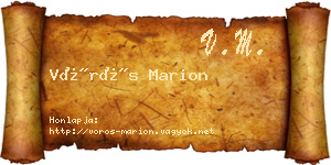 Vörös Marion névjegykártya
