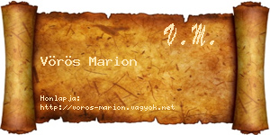 Vörös Marion névjegykártya